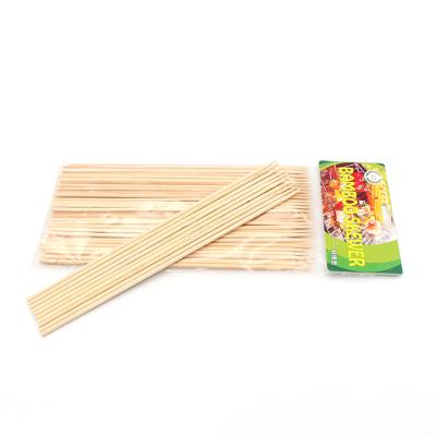 China Barbecue BBQ Kebab Skewer Stick Disposable Wooden Bamboo Round Skewers for sale