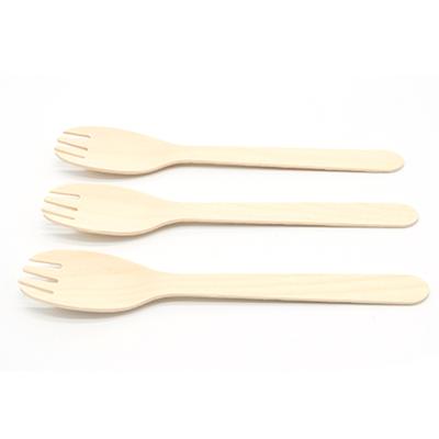 China Custom Size Disposable Bulk Biodegradable Knotted Birch Wood Cutlery Spoon&Fork&Knife for sale