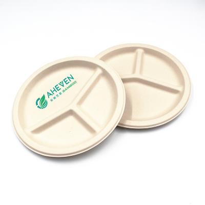 China Eco friendly disposable bagasse plate manufacturers with custom box for sale