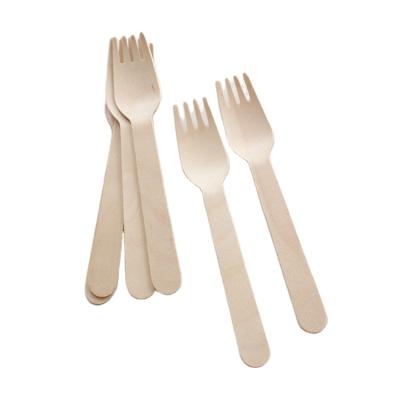 China High Quality 140 mm Birch Wooden Fork Disposable Wood Fork With Best Price for sale