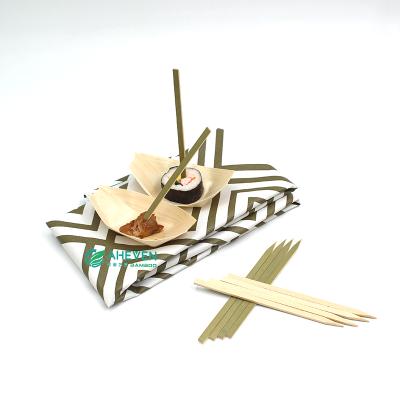 China High Quality Kebab Skewer Natural Bamboo Flat Skewer Grilling For Barbecue for sale