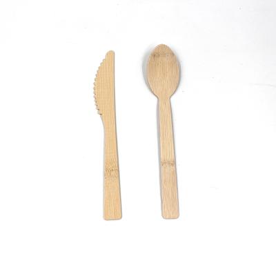 China Party Use Bamboo Spoon Cake Soup Spoon Ice Cream Spoon For Restaurant Camping for sale