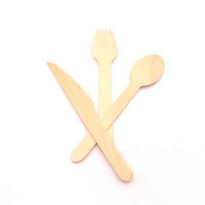 China USA popular eco friendly wooden spoon disposable cutlery for party for sale