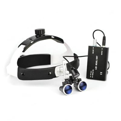 China Magnifier Glass Headband Acrylic Medical Headlight Led Surgical Dental Binocular Loupes for sale