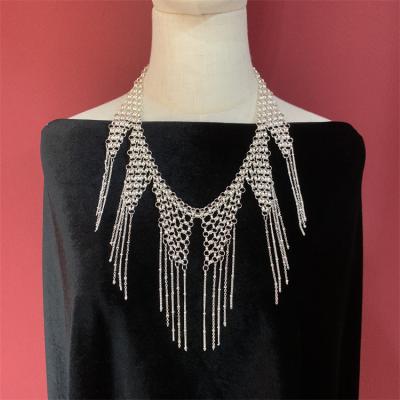 China Hippie Festival Bellydancing Tribal Boho Handwork Vintage Hyperbole Dinner Party Statement Collar Bib Pure Tassels Scarf for sale