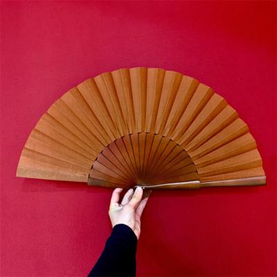 China Europe Flamenco Solid Color Folded Wooden Hand Fan Folding Polyester Fabric Polyester Fans Spanish Dance Fan for sale