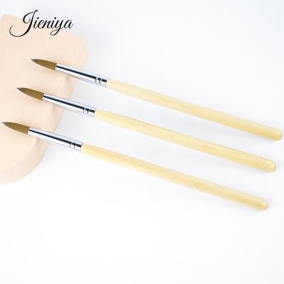 China NAIL Cheap Nail Art Brushes Private Label Nail Factory Paint Brush Set Poly Hair Nylon Coating Gel Brush With Different Size for sale