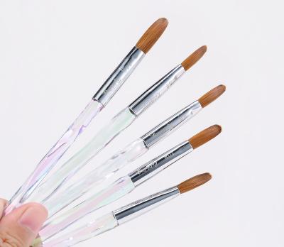 China Easy Apply Professional Pure Acrylic Brush 2021 Kolinsky Nail Art Brush for sale