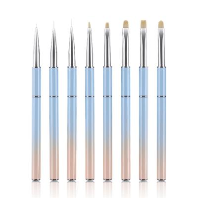 China Easy Apply JUM Acrylic Nail Art Brushes Set Nail Paint Manicure Tools for sale