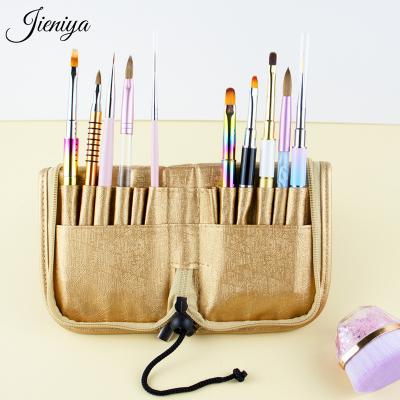 China Durable Nail Brush Tool Kit Art Big Case Bag Nail Brush Holder Storage Bag With Private Label for sale