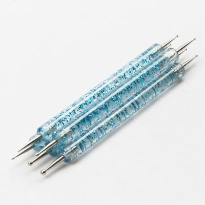 China Easy Apply 2022 5 Piece Double Head Dotting Pens Nail Art Design Dotting Brush for sale