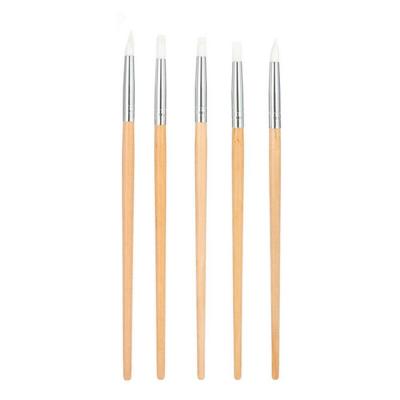 China Easy Apply Jieniya 5pcs Handle Silica Nail Dottiong Pen BRUSH Gel Wood Reading Brush for sale