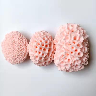 China EXFOLIATING Baby Bath Polyurethane BS004 Honeycomb Bath Sponge Skin-friendly And Soft Bathing Rubbing Ball for sale