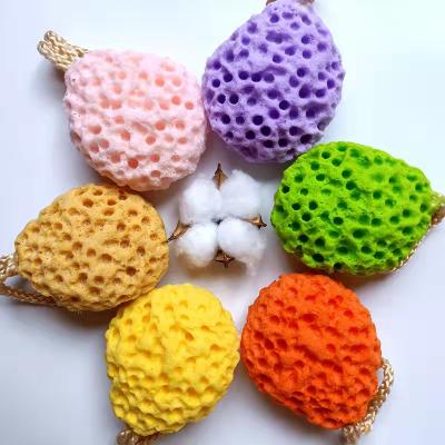 China EXFOLIATING Baby Bath Ball BS005 Polyurethane Honeycomb Bath Sponge Skin-Friendly And Soft Rubbing for sale