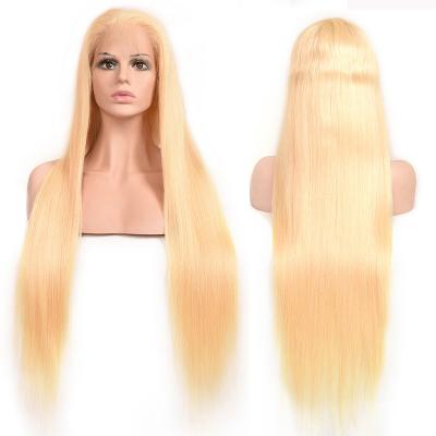 China HL102 10-30 Inch Silky Straight Blonde Virgin Human Hair Brazilian Lace Front Wig 613 Inch for sale