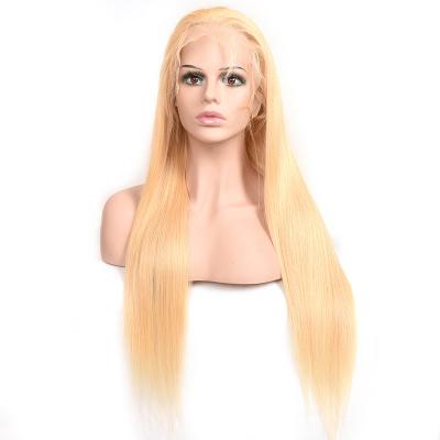 China HL101 10-30 Inch Silky Straight Blonde Straight Virgin Human Hair Brazilian Lace Front Wig 613 for sale