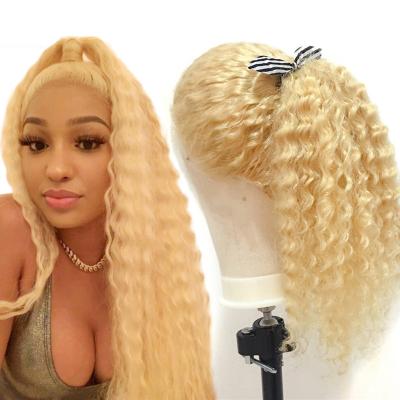 China Wholesale High Quality Deep Wave 613 Full Lace Wig Brazilian Deep Wave 613 Full Lace Wig HL037 10A 613 Frontal Wig For Women for sale