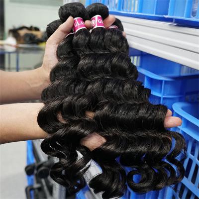 China YLEW0011 DEEP LOOSE WAVE Deep Wave Bundles With Frontal Brazilian Hair Extension Hair Bundles With Closure Remy Hair for sale