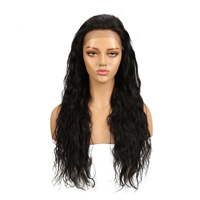 China 13*4 Lace Front Wig Heat Resistant Futura Synthetic Fiber Soft Thick Smooth Thick Shedding Female Hair Long Curly Hair Headwear For Black Women for sale