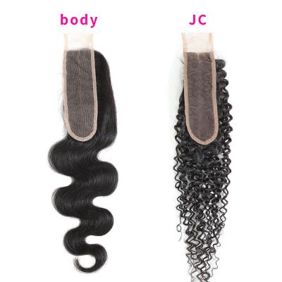 China HT004 Diversity Straight Hair Lace Closure 2x6 Lace Closure Body Preplucked With Baby Hair for sale