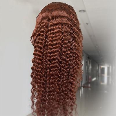 China Wholesale Deep Wave HL541 HD Virgin Remy Brazilian Orange Deep Wave 13x4 Lace Front Wig Human Hair Wigs Headwear For Women for sale