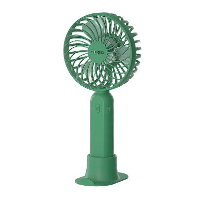 China It's pedestal can be used as mobile phoen stand. 2021 Summer Mini Heater Portable Rechargeable Battery Popular USB Heater Fan Mini Fans for sale