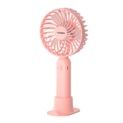 China It's pedestal can be used as mobile phoen stand. Portable Desktop Rechargeable Battery Powered Handheld Quiet Cheap Hot Mini Fan In Stock From Amazon for sale