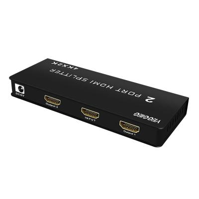 China Computer HDTV Splitter 1 Into 2 Full HD 1080P 4K/2K 1X2 Port Box Ultra HDTV Hub Splitter for sale