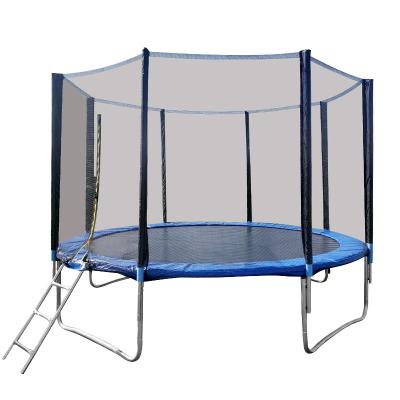 China Outdoor Stainless Steel 6ft 10ft 12ft Trampoline With Safety Fencing Net And Ladder for sale