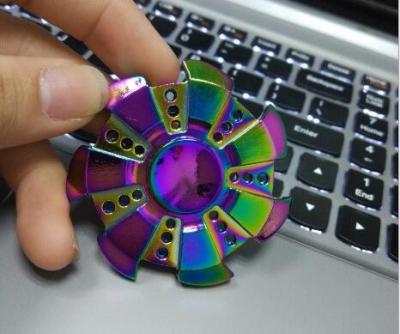 China Rainbow Color Hand Spinner High Speed Zinc Aolly Bearing Metal Material Hand Spinner For Adult and Children for sale