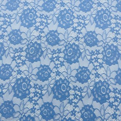 China Other Beautifical Tulle Lace Fabric Lace Fabric Blue Flower Embroidered French 3d Lace Fabric for sale