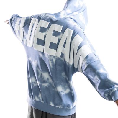 China 2022 New Dye Link Workout Hoodie Anti-Shrink 3d Cotton Custom High Quality Hoodies Foam Printed Pullover Puff Print Hoodie For Men for sale