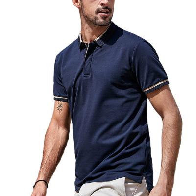 China Anti-Wrinkle OEM Summer Simple Casual Men's Golf Polo Shirt Custom Logo Blank 100% Cotton Polo Shirt For Men for sale