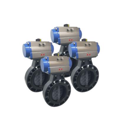 China general solenoid tomoe welding butterfly valve with pneumatic actuator for sale