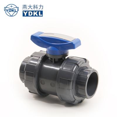 China Genuine General High Quality Double PVC Union Ball Valve for sale