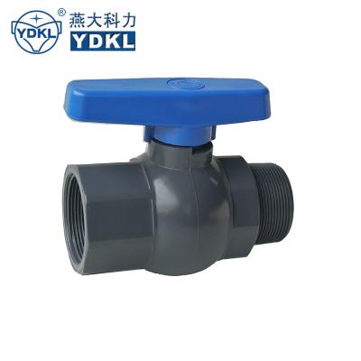 China General Type 4 Inch PVC Male Female Manual Plastic Ball Valve for sale