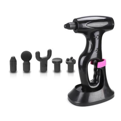 China Body Wholesale OEM Patented Design High End Cordless Vibration Body Massager Gun With 5 Interchangeable Massagerheads for sale