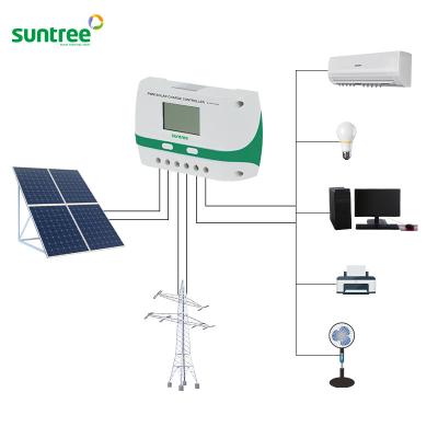 China Solar system controller advance the industry lcd screen solar mppt pwm charge controller 12v/24v/48v reasonable price for sale