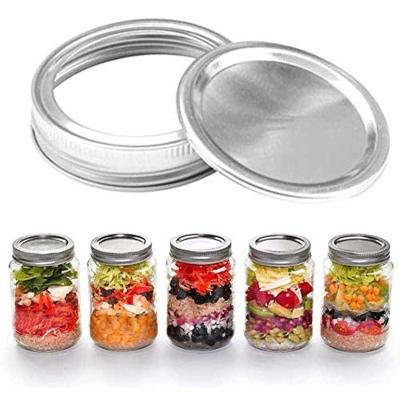 China Do not overflow lid custom metal jar screw canning flat rings and plates mason jar lid 2 pieces for sale