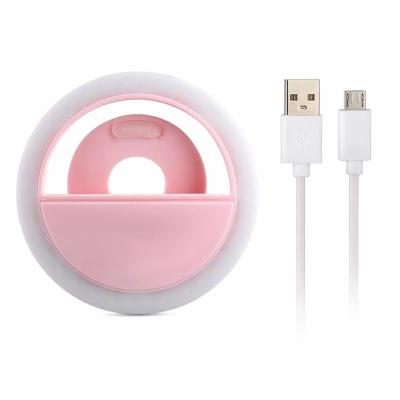 China 2021 Hot Selling Rechargeable Mobile Phone Filling LED Selfie Ring Light Makeup Light 2021 Shine 3-Level Portable Phone for sale