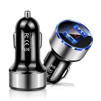 China Mobile Phone Tablet MP3 GPS Car Charging Accessories Dual Led Usb Car Charger Adapter 2 Port Display 3.1a Smart Car Charger For iPhone For iPhone android for sale