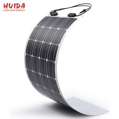 China Custom Label RV Roof HUIDA Photovoltaic Portable Module 120W 50W 100W 150W 200W 300W 380W 157mm Flexible Solar Panel 166mm For RV Roof for sale