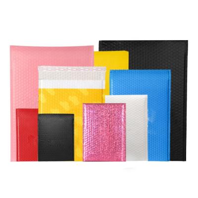 China Custom Padded Envelope Printed Shipping Packaging Matte Pink Bubble Mailers With Logo Te koop