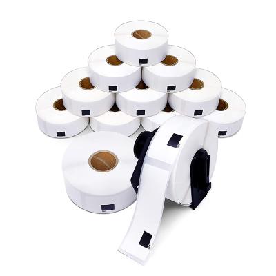 China shipping label continuous thermal rolls printing directly DK-22210 29mm*30.48m black white brother dk label for sale