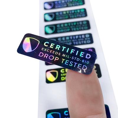 China holographic labels rolls stacks round shape self adhesive sticker privacy labels custom printing for sale