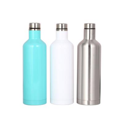 China 500ML Stainless Steel Double-Layer Vacuum Viable Bottle Red Wine Bottle Small Mouth Thermos Beer Cold Insulation Mug for sale