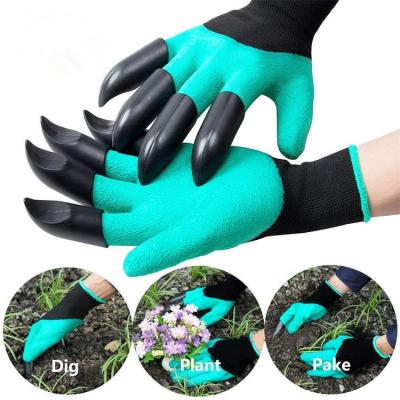 China Best Gardening Geniuses Garden Tool Wholesale Water Proof Waterproof Breathable Gloves with Claws for Gardening Digging and Planting Mitt for sale