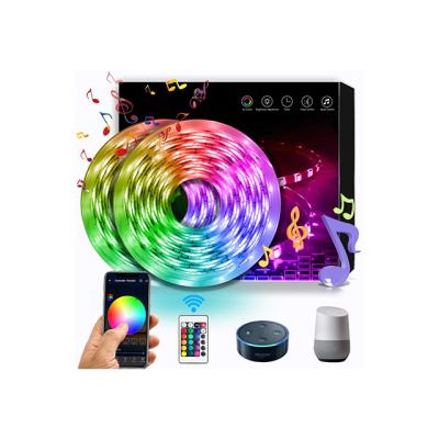 China Residential 5m/roll 32.8ft 10m Led Strip Lights, Flexible Color Changing 5050 Strips RGB 300 LED Light Kit Work With App Control for sale