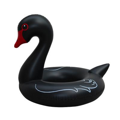 China Pool Swan Swim Ring Black And White Swan Inflatable Pool Float Flamingos Swimming Circle Pool Float Inflatable Swan Float for sale