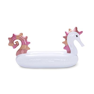 China Inflatable Seahorse Pool Float Colorful Ride-on Unicorn Vacation Water Party Fun Toys Swimming Ring Air Mattress for sale